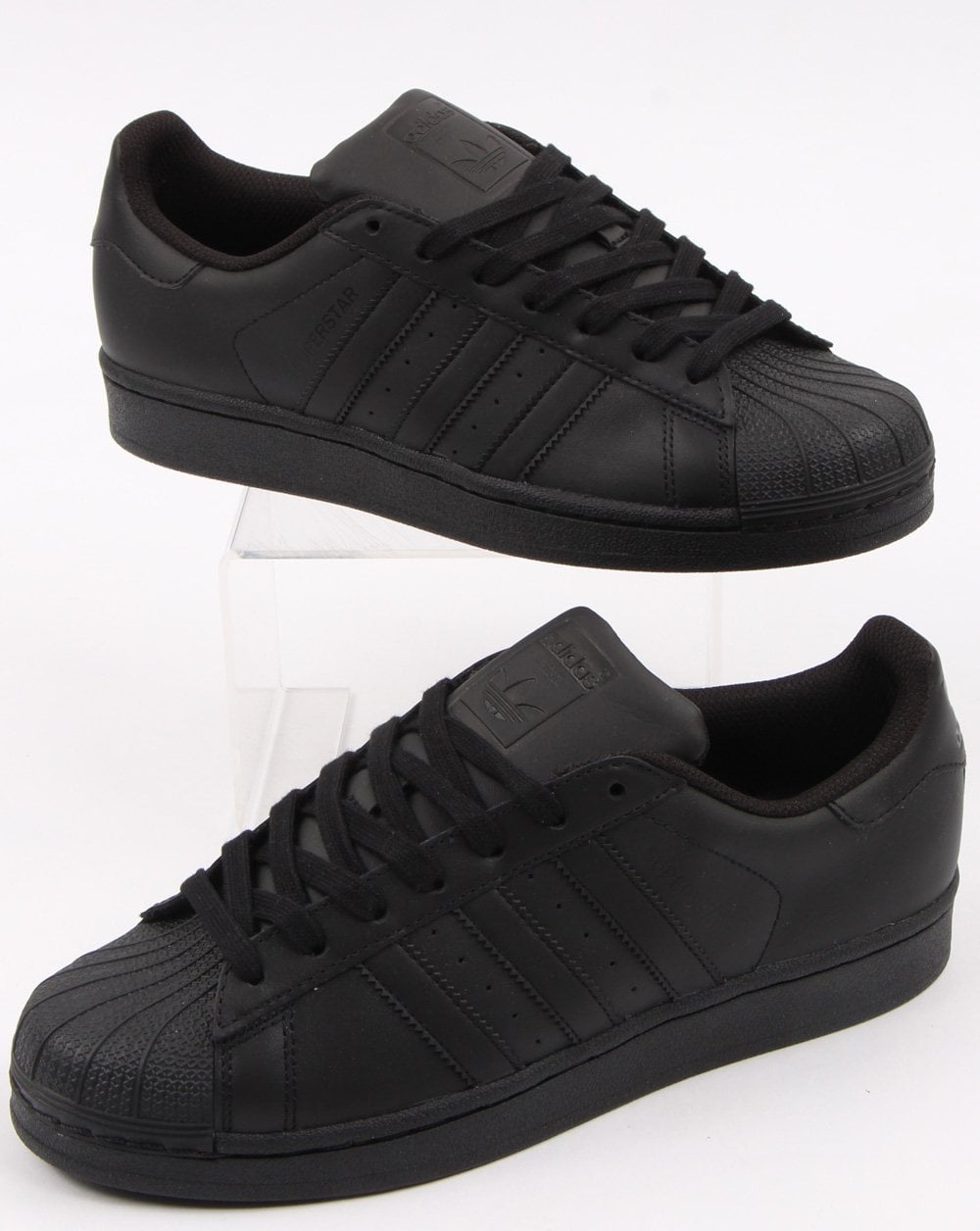 Adidas Superstar Trainers Triple Black