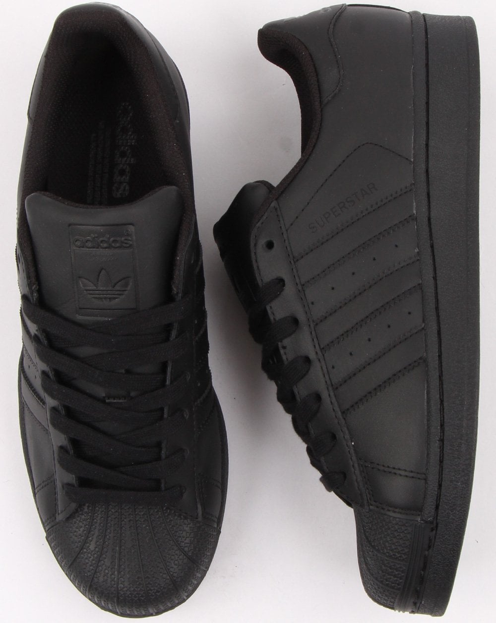 Adidas Superstar Trainers Triple Black