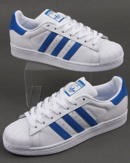 Adidas Superstar Trainers White/Blue