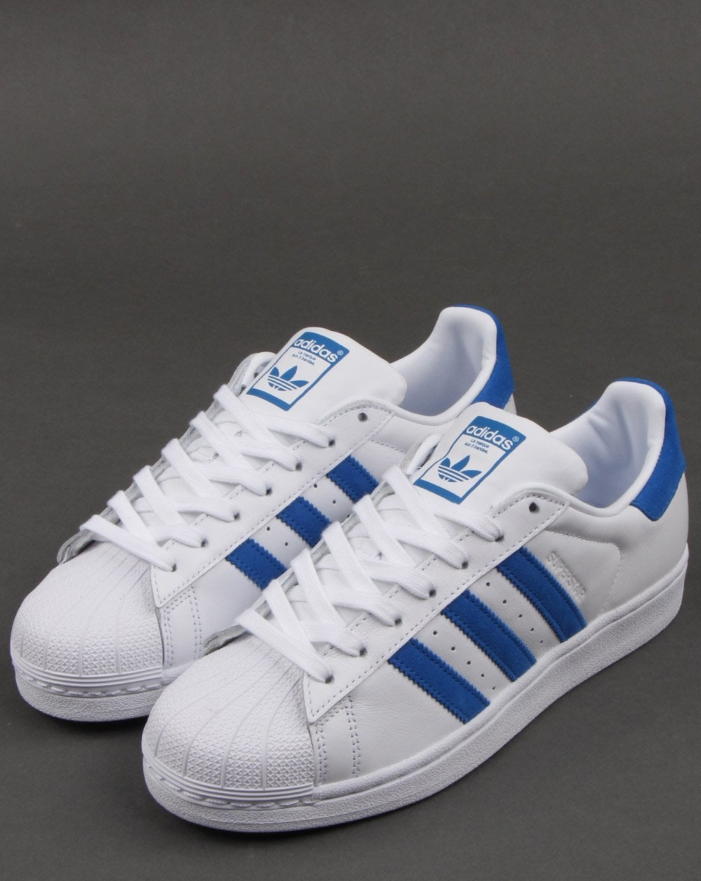 Adidas Superstar Trainers White/Blue