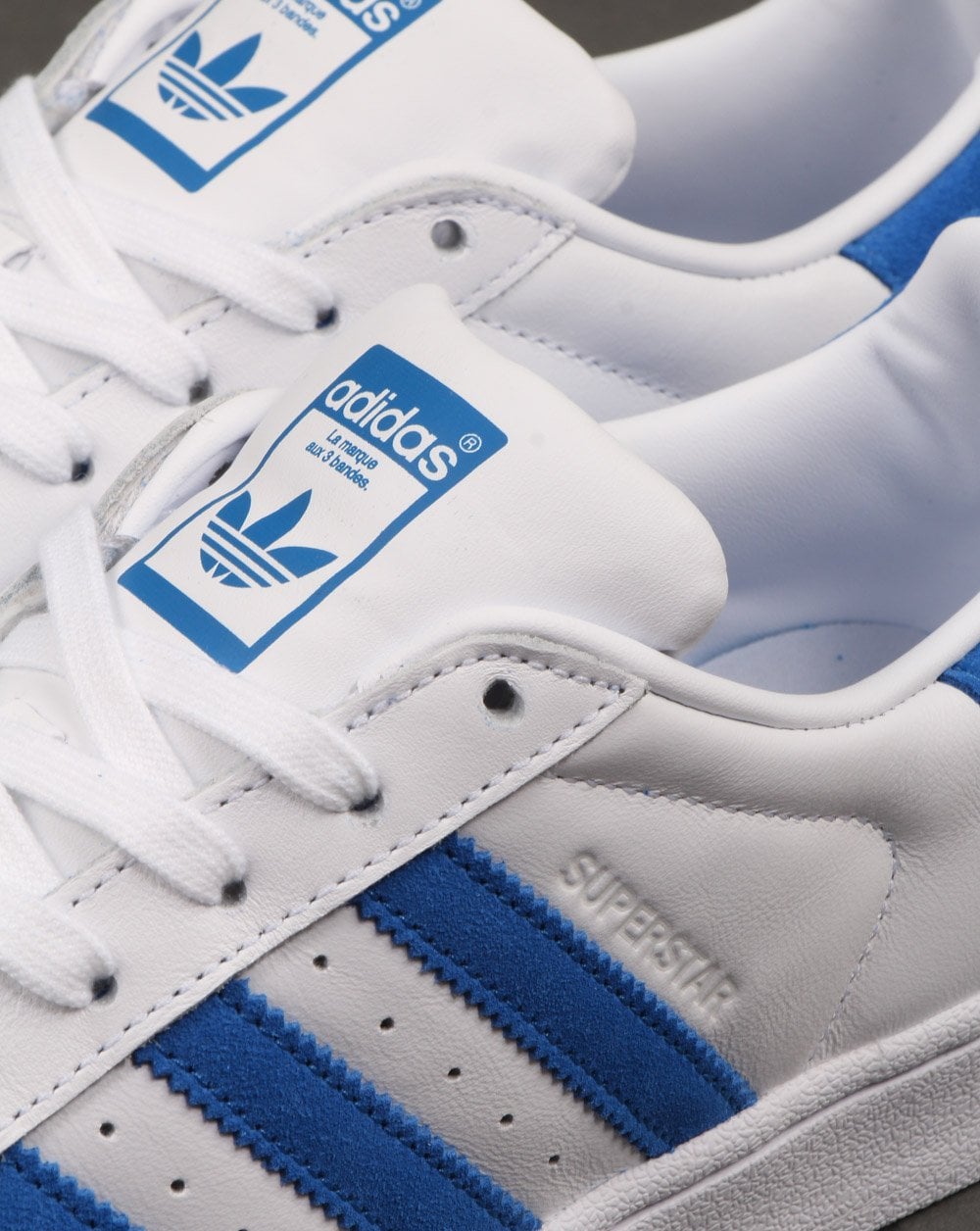 Adidas Superstar Trainers White/Blue