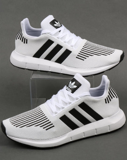Adidas Swift Run Trainers White/Black/Grey