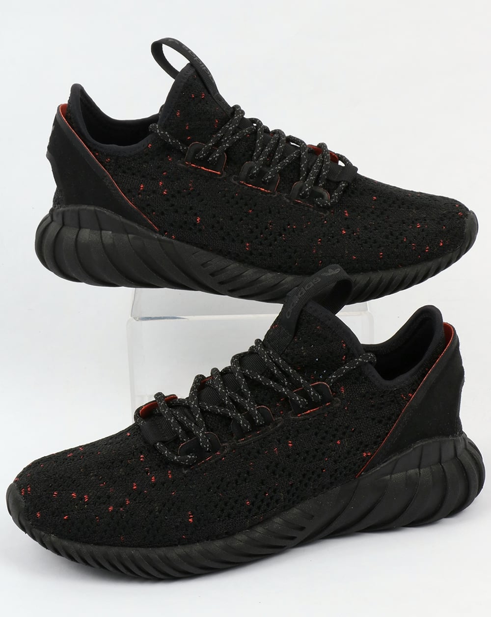 Adidas Tubular Doom Sock Trainers Black/Black/Trace Olive