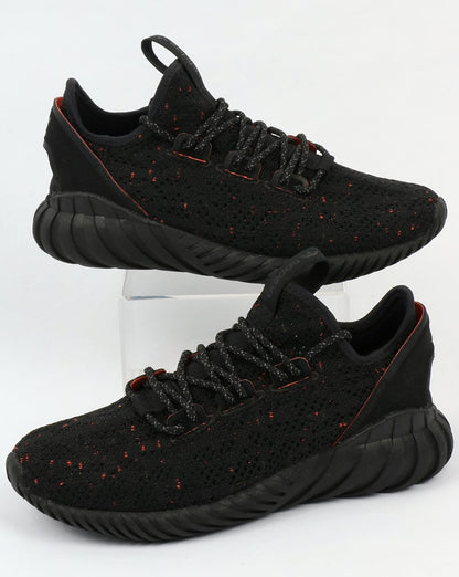 Adidas Tubular Doom Sock Trainers Black/Black/Trace Olive