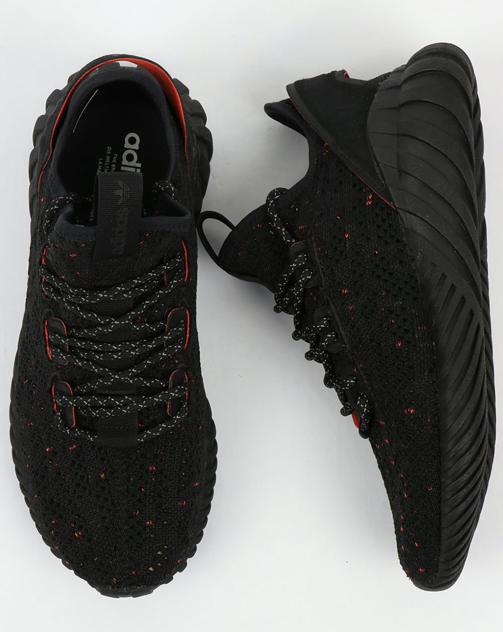 Adidas Tubular Doom Sock Trainers Black/Black/Trace Olive