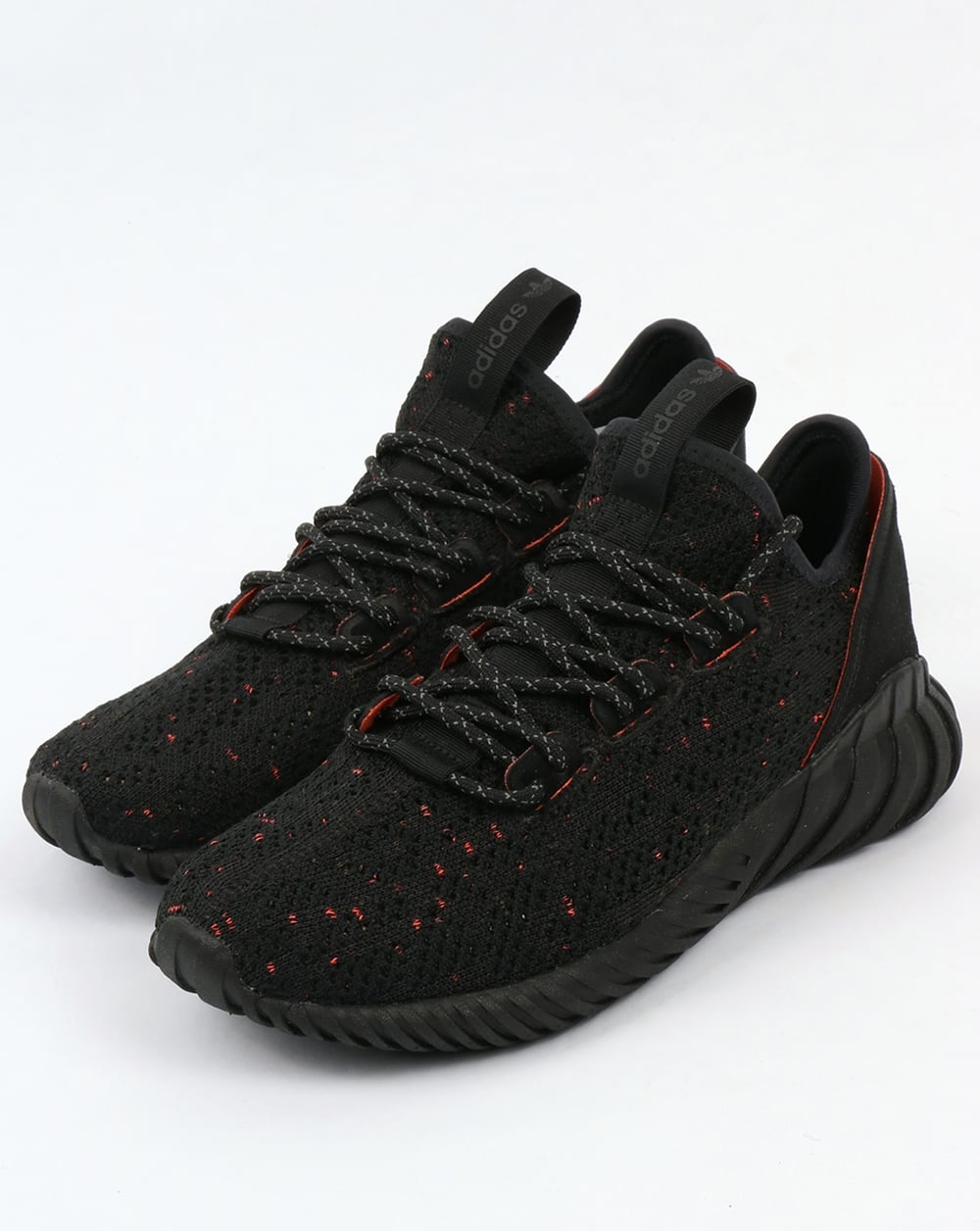 Adidas Tubular Doom Sock Trainers Black/Black/Trace Olive