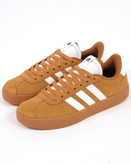 Adidas VL Court Trainers Mesa Tan White with Gum