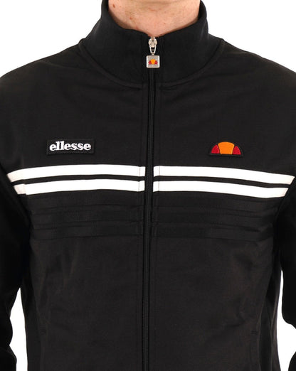 Ellesse 5 Stripe Track Top Black white