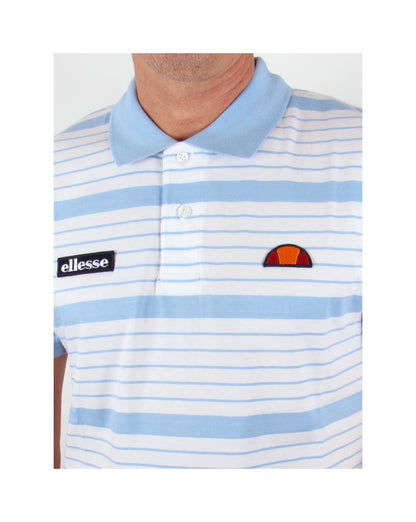Ellesse 80s Becker Polo Shirt White/sky