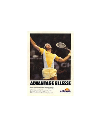 Ellesse 80s Tennis Shorts Yellow/White