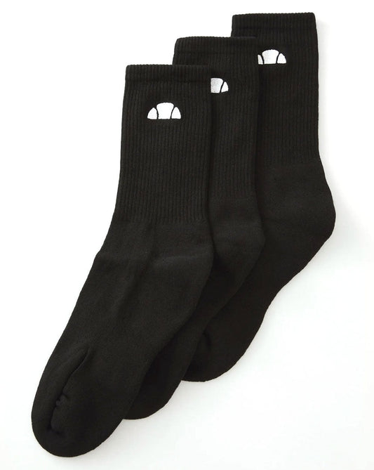 Ellesse Ellesse Alacre Crew Socks 3 Pack Black