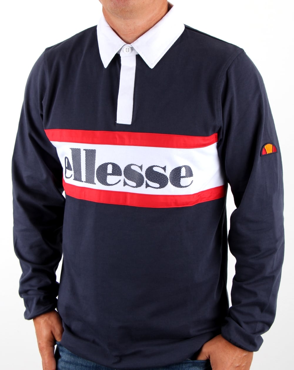 Ellesse Borsotti Rugby Top Navy
