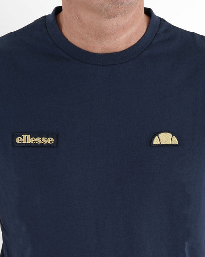 Ellesse Floran T Shirt Navy/Gold