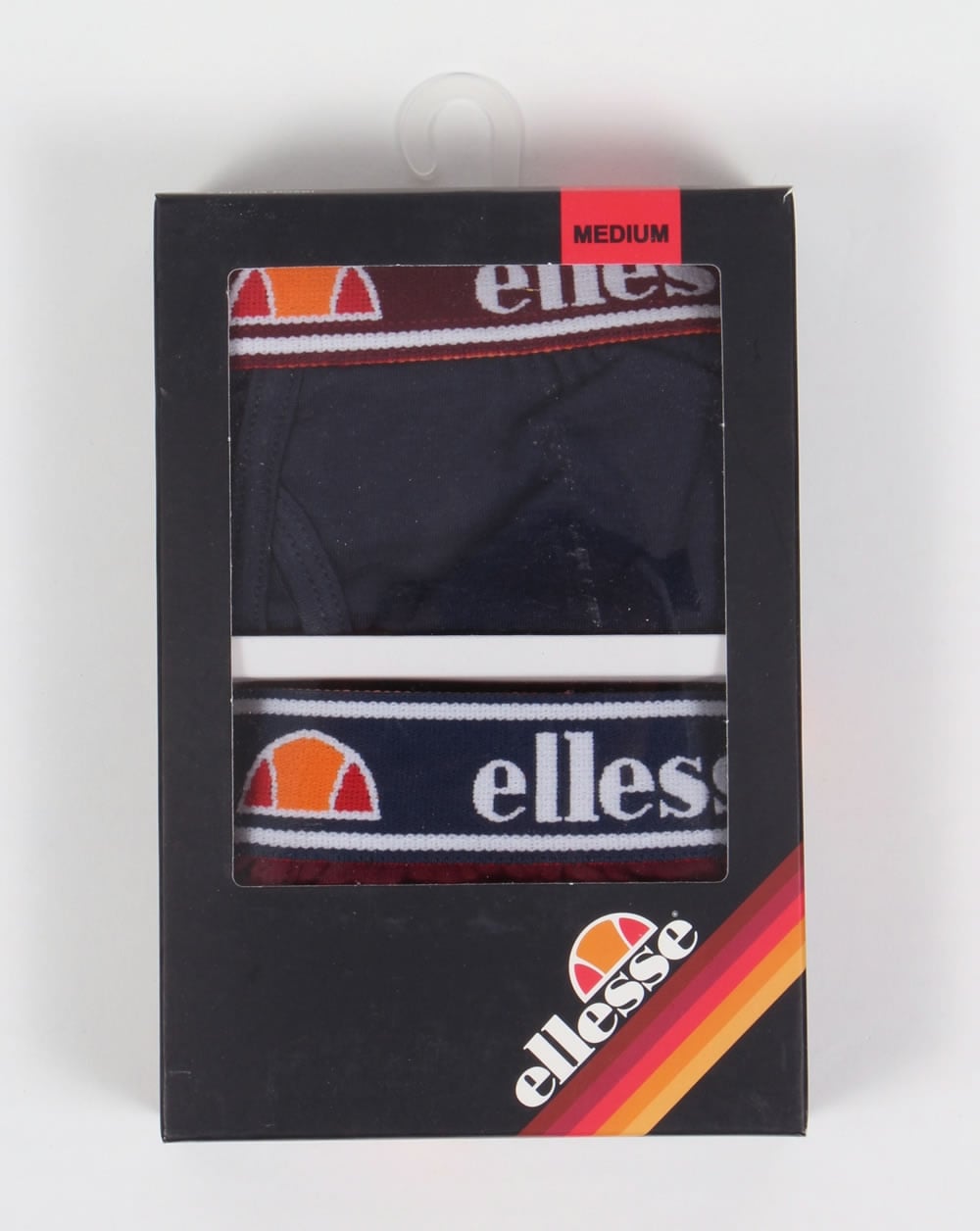 Ellesse Foglia Boxer Shorts Twin Pack Navy/burgundy