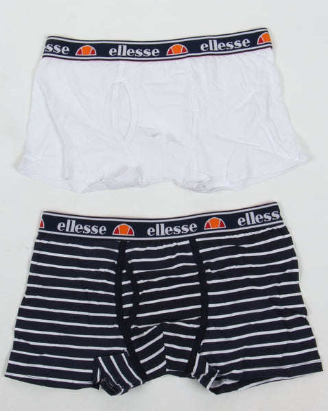 Ellesse Foro Boxer Shorts Twin Pack White/Navy