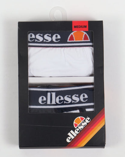 Ellesse Foro Boxer Shorts Twin Pack White/Navy
