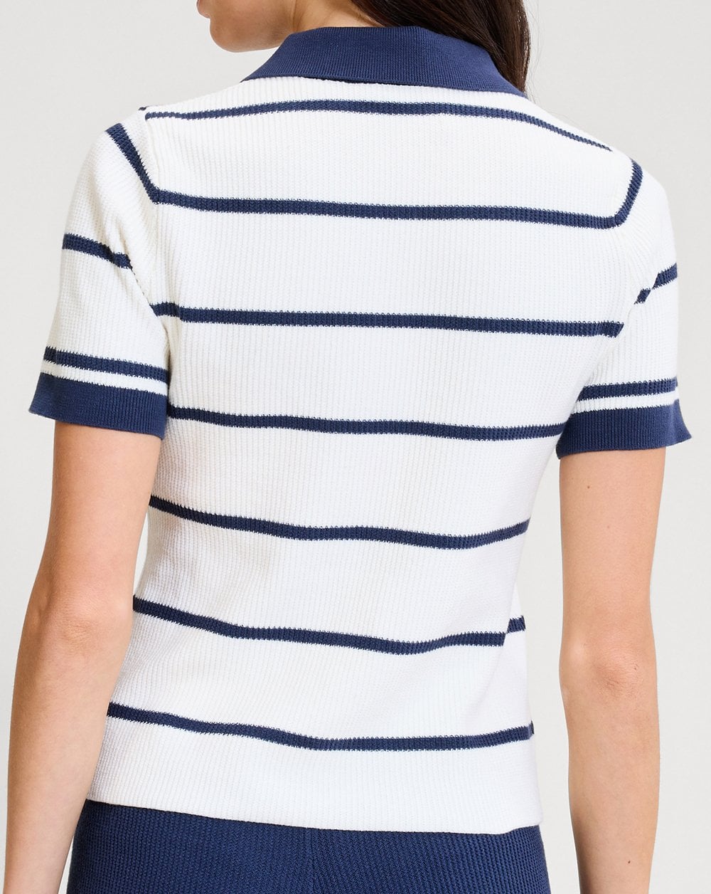 Ellesse Framura Knit Polo Off White/Dark Blue