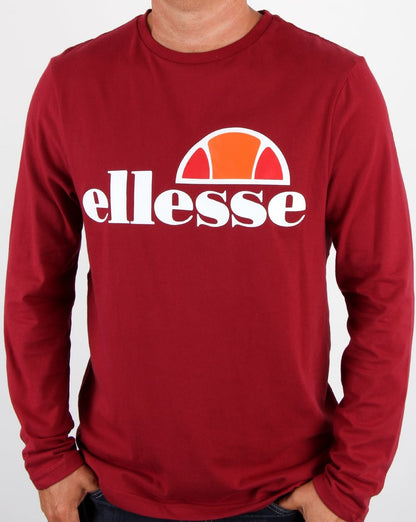 Ellesse Grazie Long Sleeve T Shirt Tibetan Red