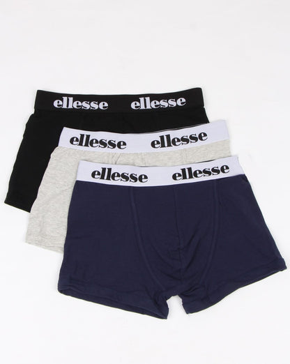 Ellesse Hali Triple Pack Boxers Black/grey/navy