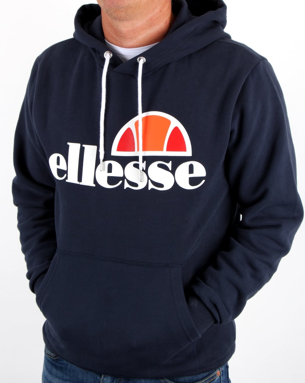 Ellesse Logo Overhead Hoody Navy