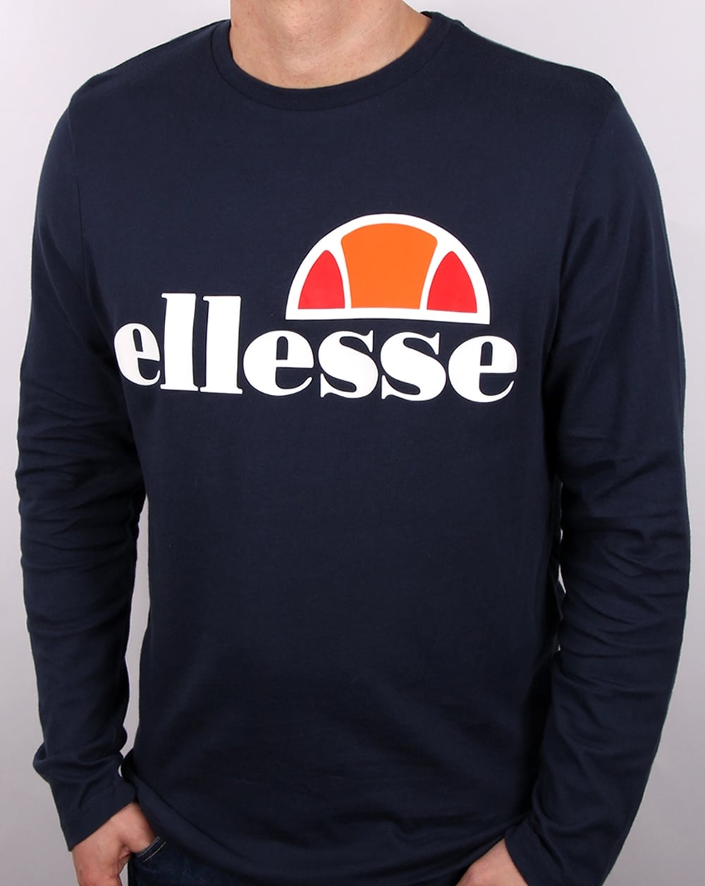 Ellesse Long Sleeve T Shirt Navy
