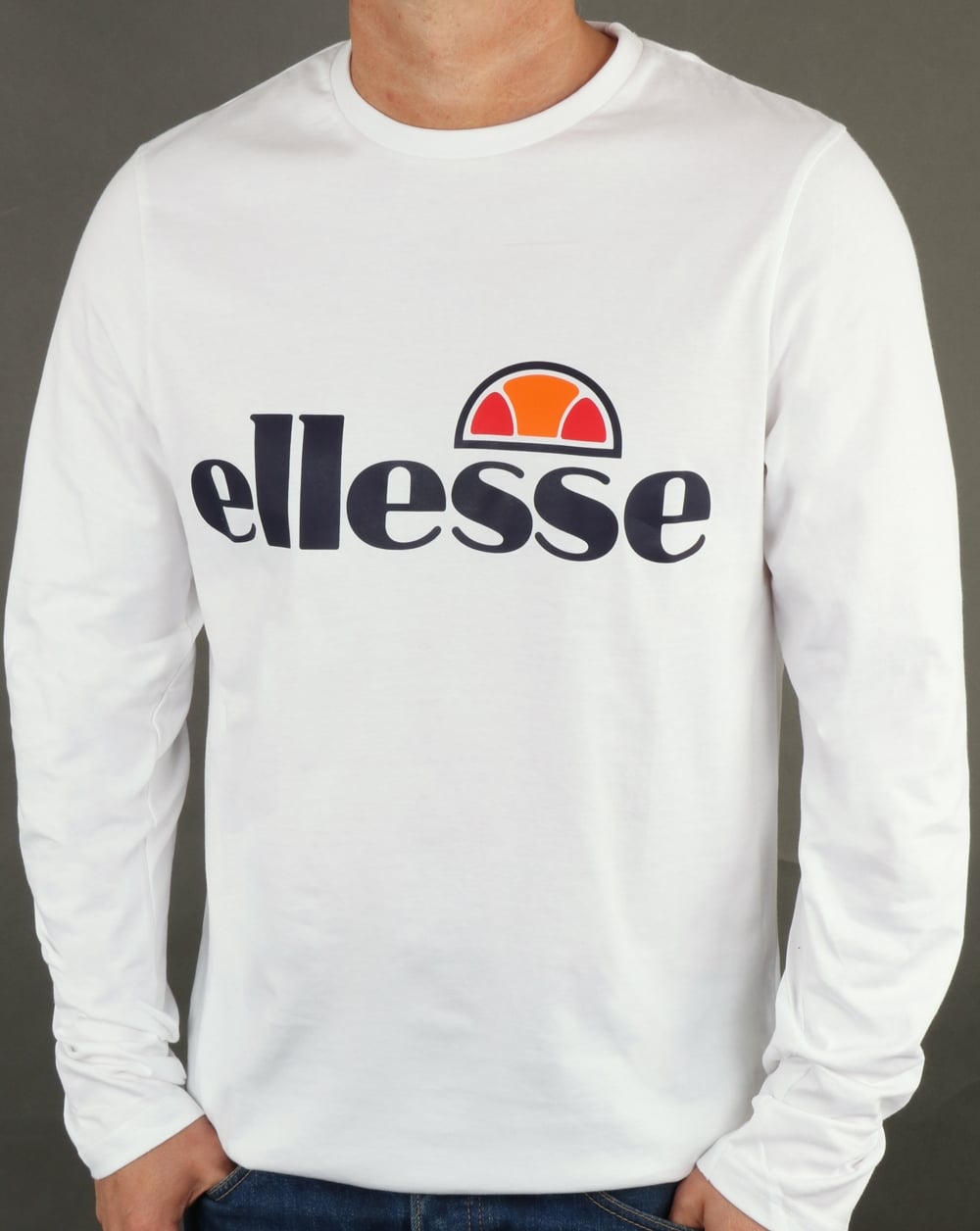 Ellesse Long Sleeve T-Shirt White