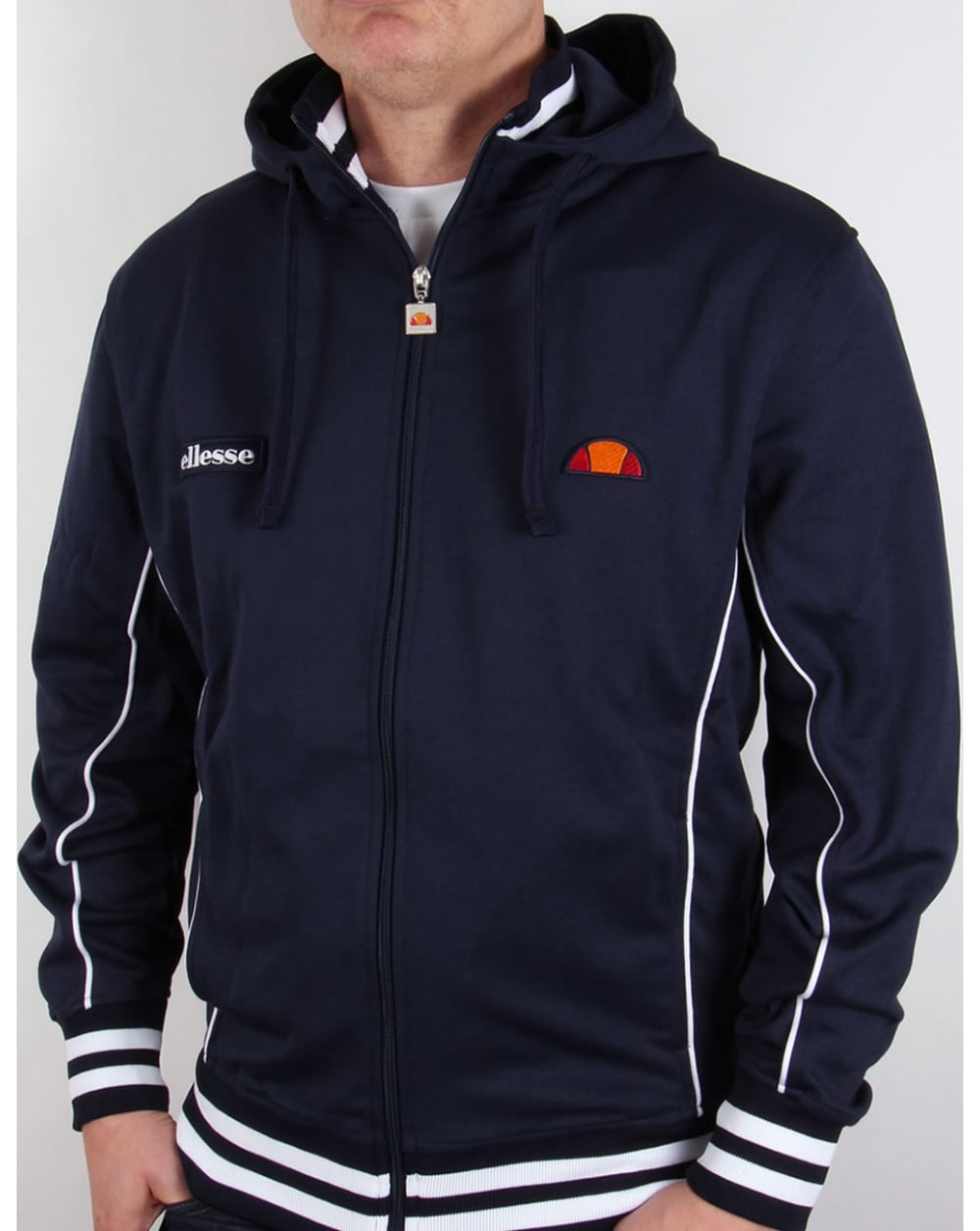 Ellesse Milan Hooded Track Top Navy