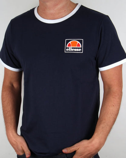 Ellesse Monte Ringer T Shirt Navy