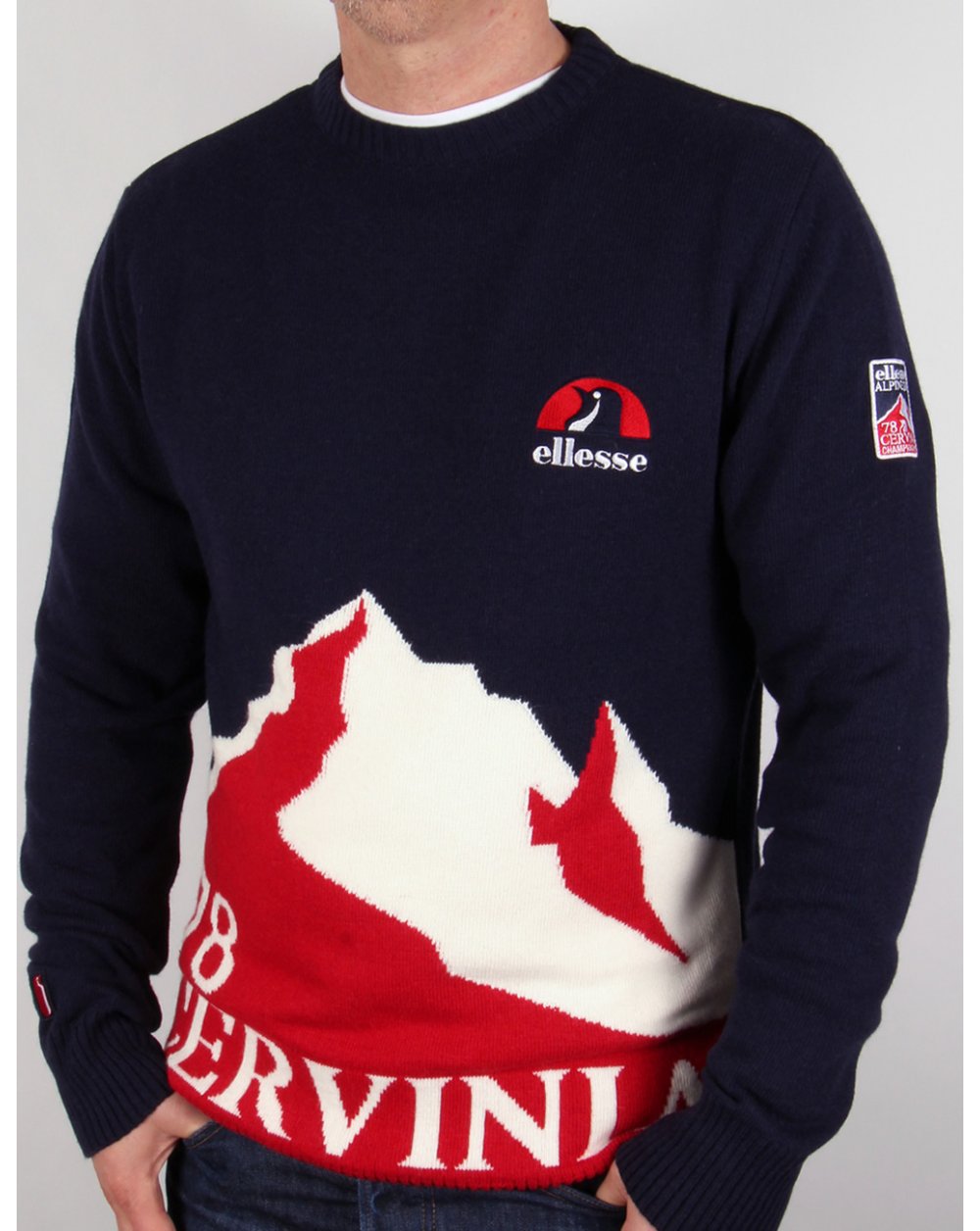 Ellesse Penguin Cervinia Jumper Navy
