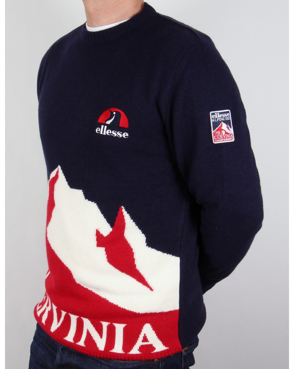 Ellesse Penguin Cervinia Jumper Navy
