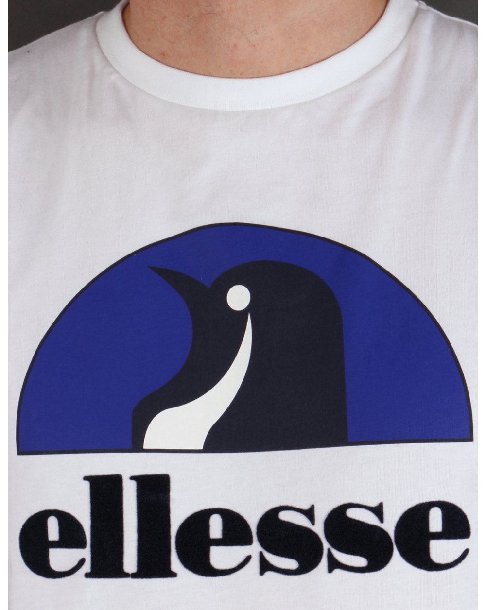 Ellesse Penguin Logo T-shirt White-Royal