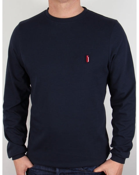 Ellesse Penguin Long Sleeve T-shirt Navy Blue