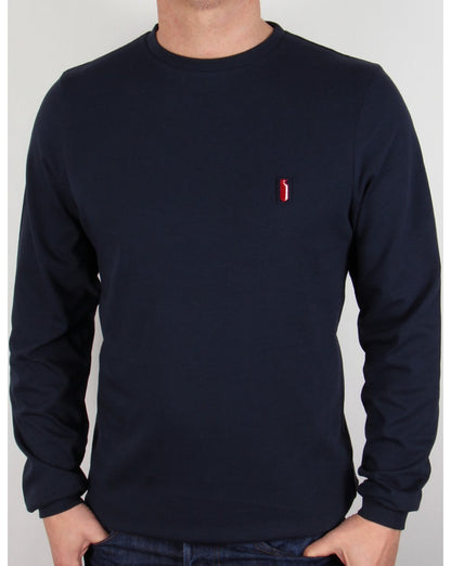 Ellesse Penguin Long Sleeve T-shirt Navy Blue