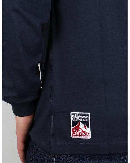 Ellesse Penguin Long Sleeve T-shirt Navy Blue