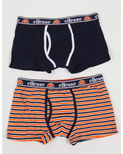 Ellesse Piota Boxer Shorts Twin Pack Navy/white
