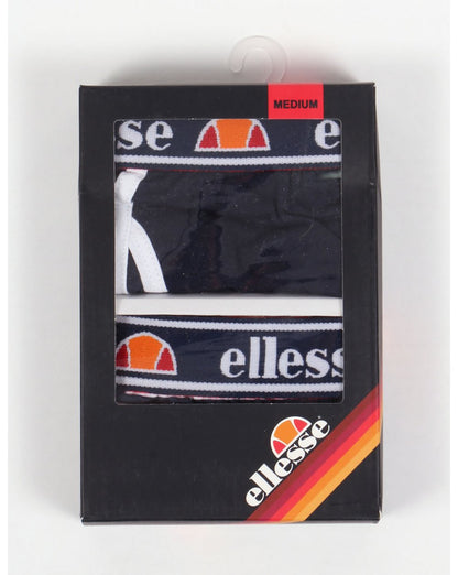Ellesse Piota Boxer Shorts Twin Pack Navy/white
