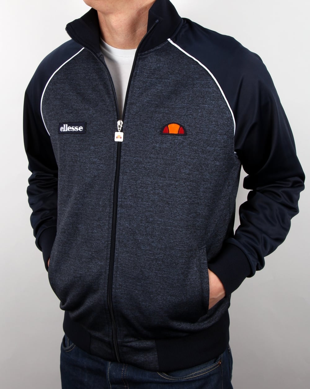 Ellesse Piped Track Top Navy