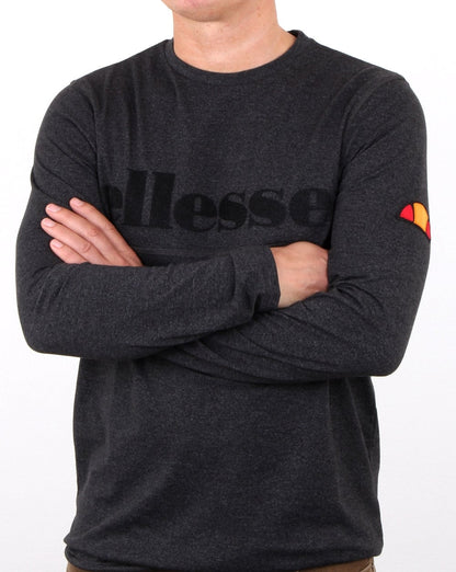 Ellesse Prolio Ls T Shirt Graphite Marl