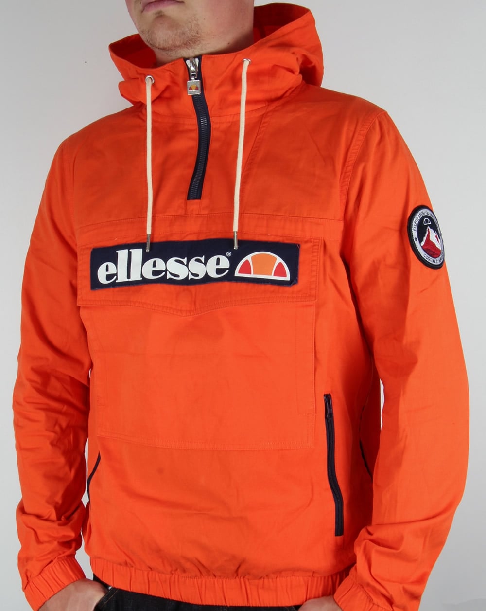 Ellesse QTR Zip Smock Jacket Orange
