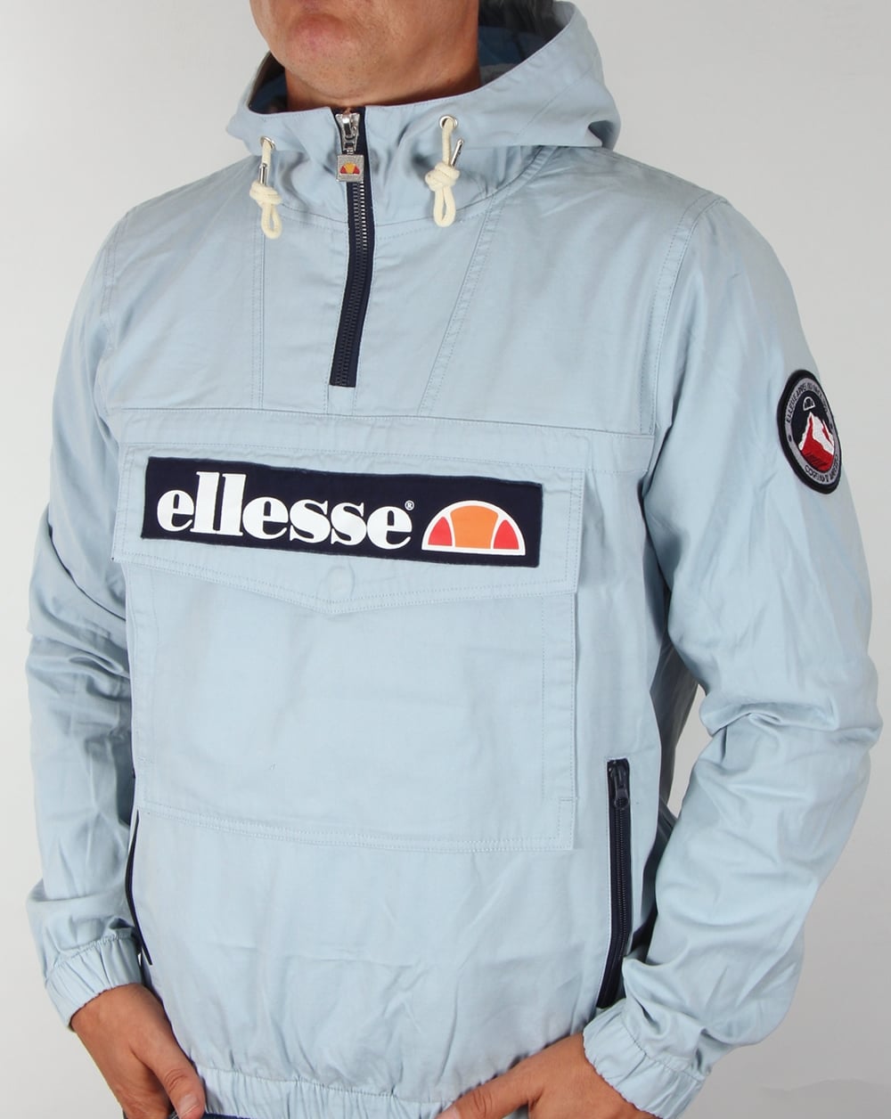 Ellesse QTR Zip Smock Jacket Sky