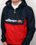 Ellesse Quarter Zip Logo Jacket Navy/Red
