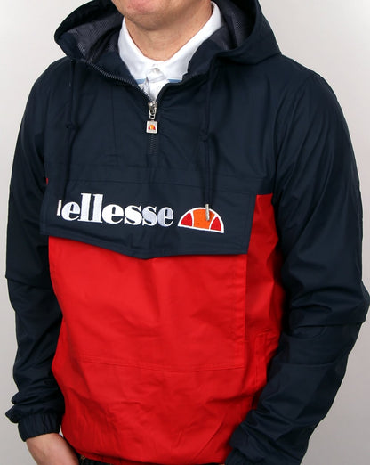 Ellesse Quarter Zip Logo Jacket Navy/Red