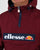 Ellesse Quarter Zip Overhead Jacket in Burgundy