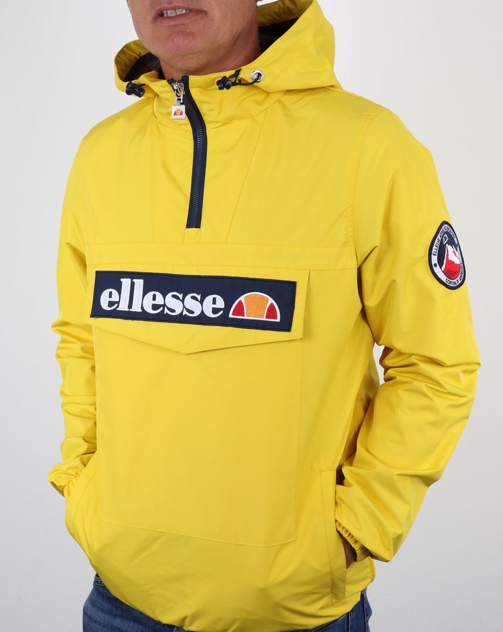 Ellesse Quarter Zip Overhead Jacket Yellow