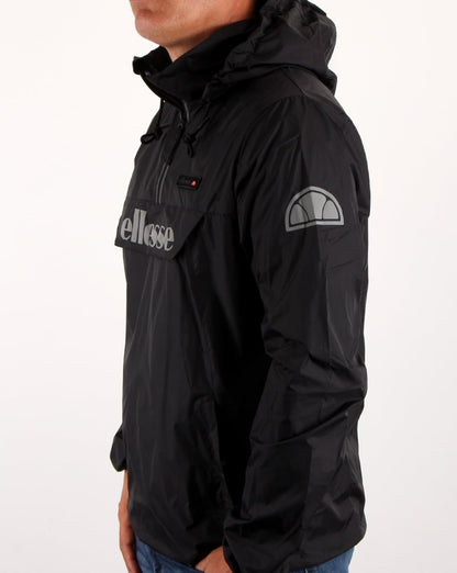Ellesse Quarter Zip Overhead Rain Jacket Black