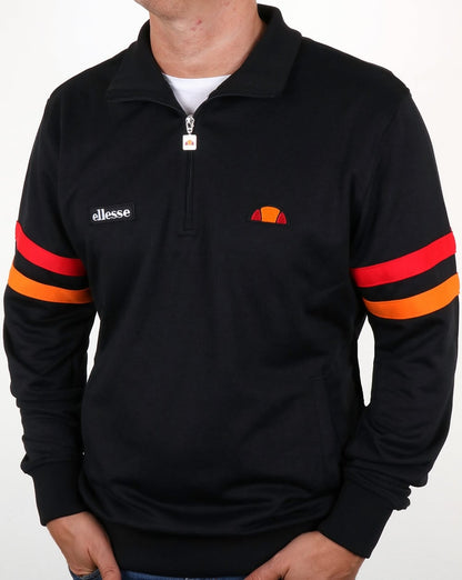 Ellesse Quarter Zip Roma Track Top Black
