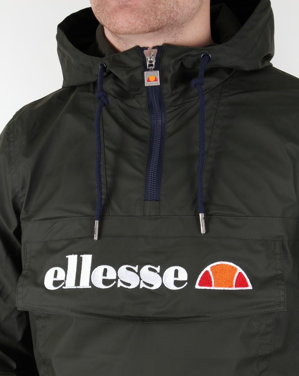 Ellesse Quarter Zip Smock Jacket Deep Khaki