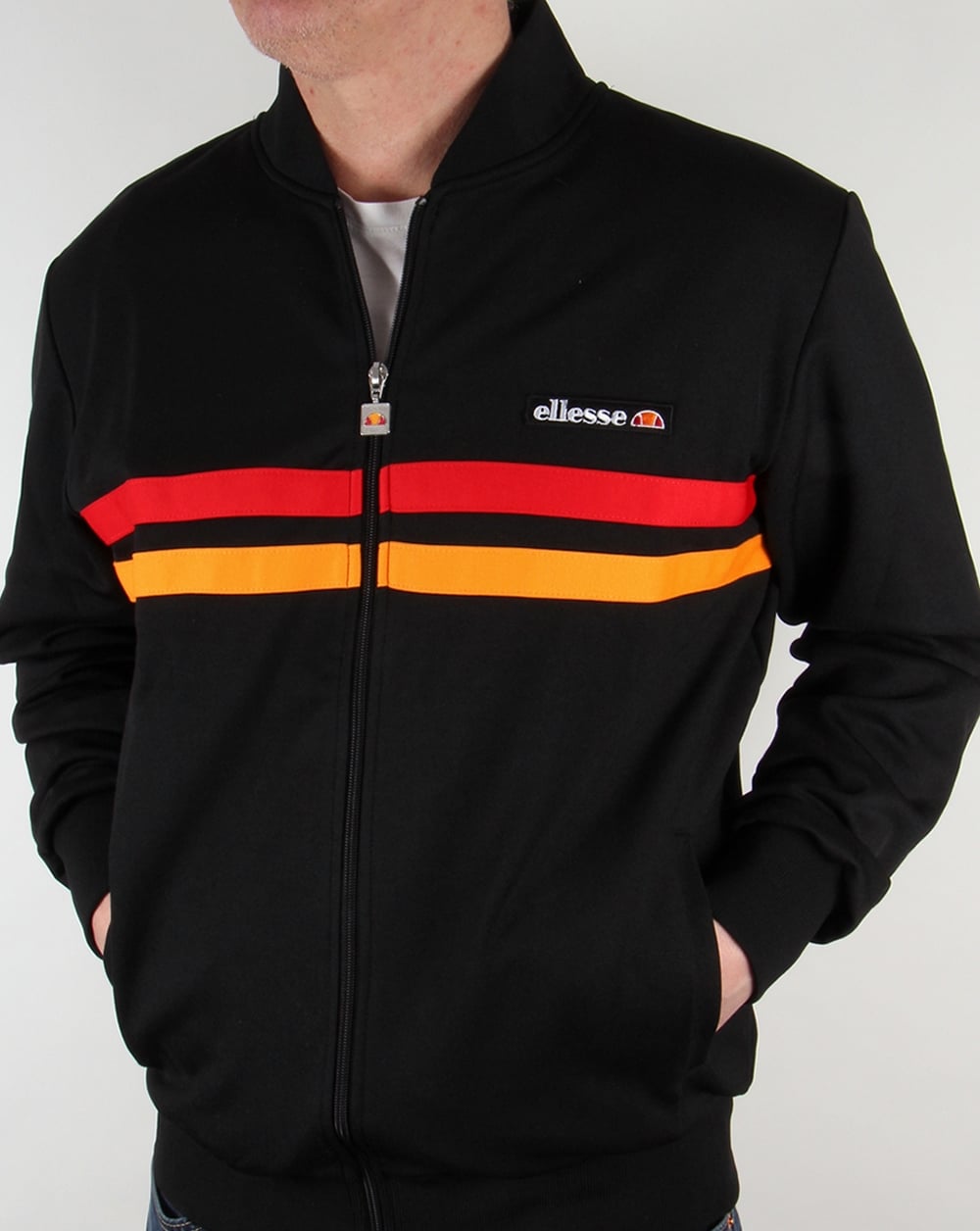 Ellesse Rimini 2 Track Top Black/red/orange