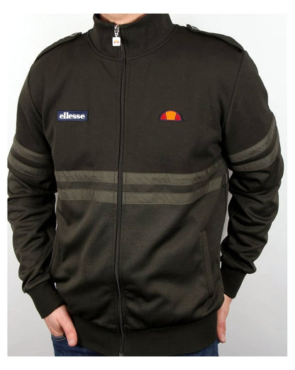 Ellesse Rimini Stripe Track Top Khaki