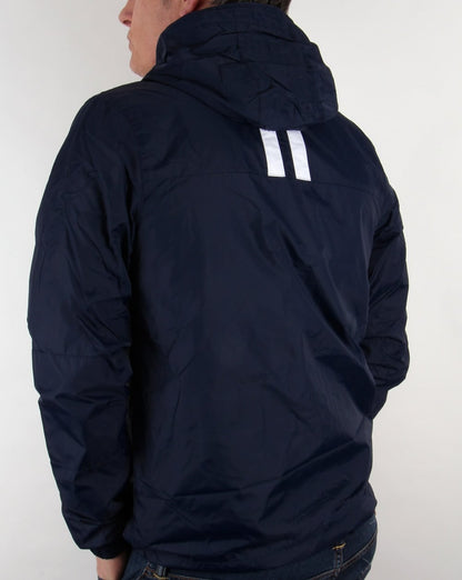 Ellesse Rimini striped rain Jacket Navy